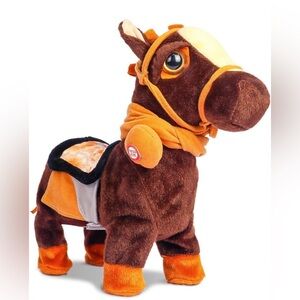 Plush Interactive Toy, Animated Walking Pony Electronic Pet Horse with Leash